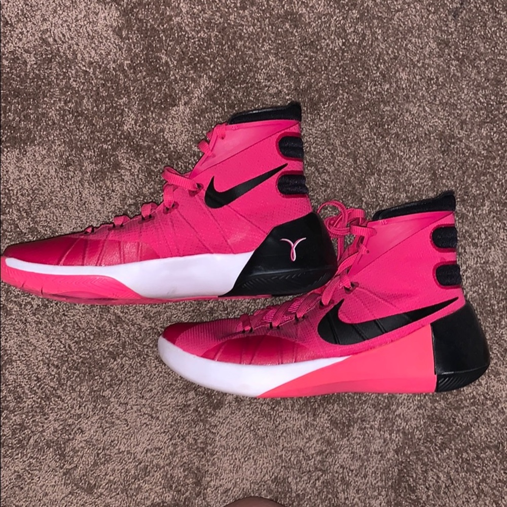 pink nike basketball sneakers